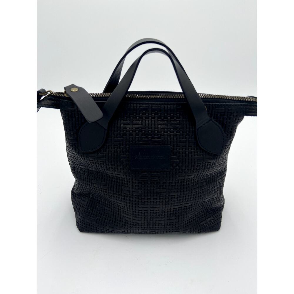 Parker Thatch Small Charlie Leather Black Basketweave - Picture 2 of 16